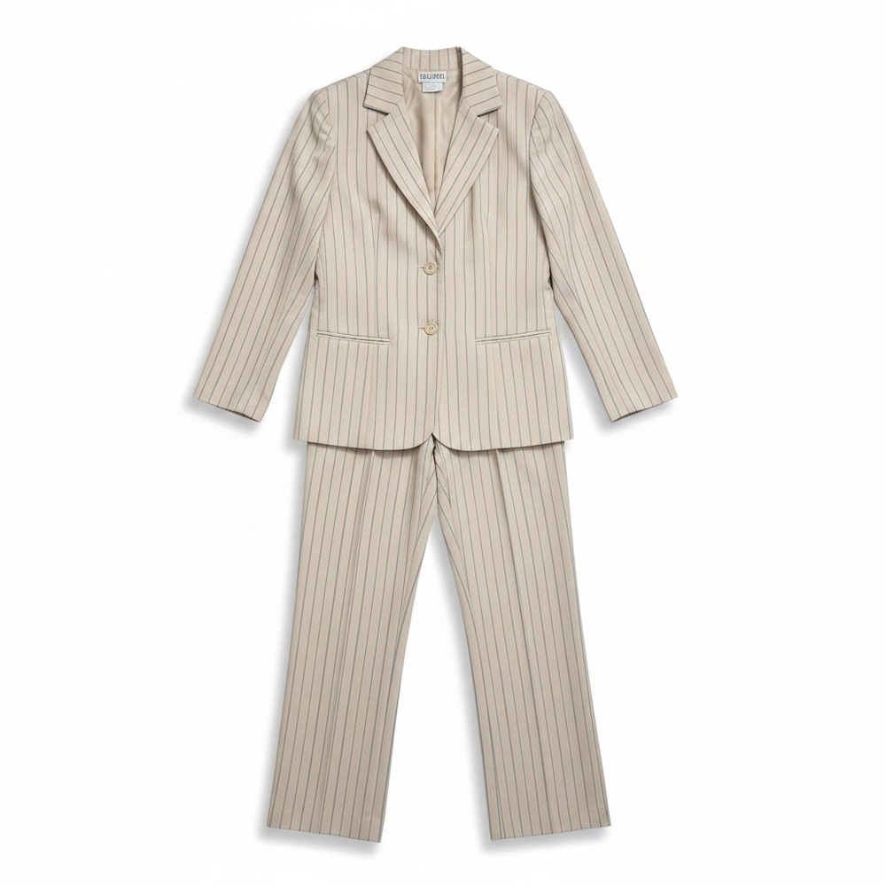 Zadig & Voltaire Beige Pinstripe Women's Pantsuit